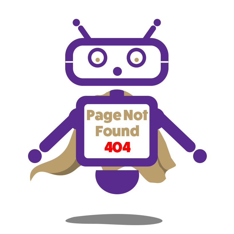 Fabio the robot says page not found